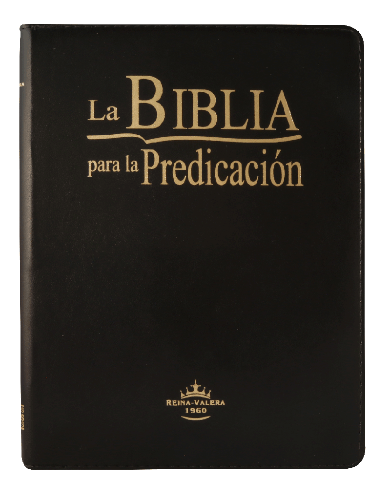 Biblia de Estudio Predicación Reina Valera 1960 Grande Letra Grande Imitación Piel Negro