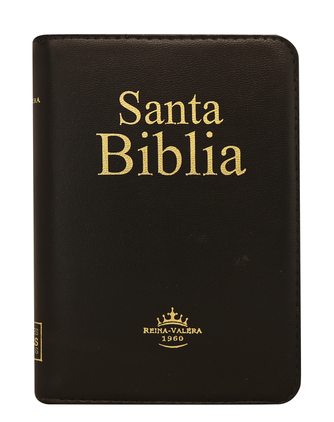 Biblia Reina Valera 1960 Tamaño Bolsillo Letra Mediana Imitación Piel Negro