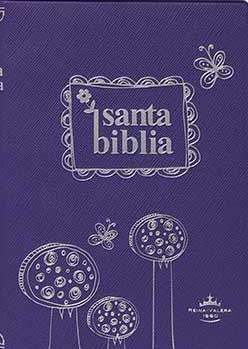 Biblia Reina Valera 1960 Chica Letra Chica Vinil Violeta