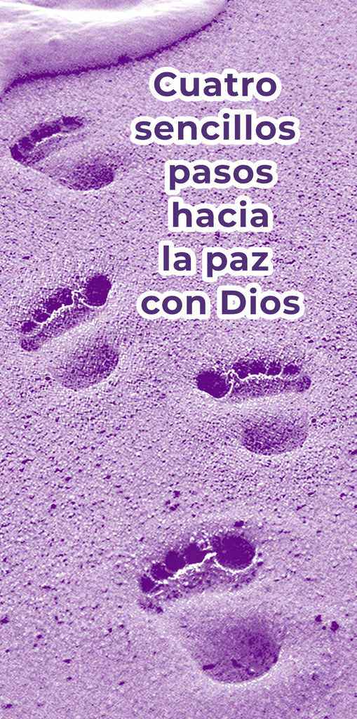Folleto evangelistico.  Media carta. 4 Sencillos pasos 50h.
