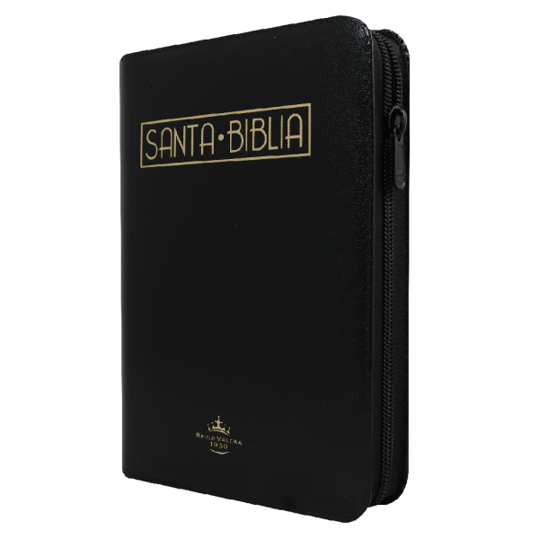 Biblia Reina Valera 1960 Chica Letra Mediana Imitación Piel Negro QR