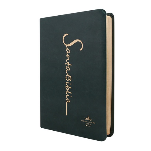 Biblia Reina Valera 1960 Mediana Letra Grande Imitación Piel Verde Oscuro [ RVR065LG CV]
