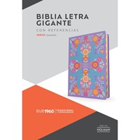 Biblia RVR60 Letra Gigante Floreada Imit Piel