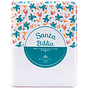 [SBF5605] BIBLIA RVR060 BLANCO/FLORES