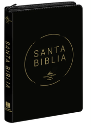 [SBM2809] Biblia Reina Valera 1960 Mediana Letra Grande Vinil Negro con cierre