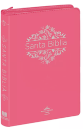 [SBM2810] Biblia Reina Valera 1960 Mediana Letra Grande PVC Rosa con cierre