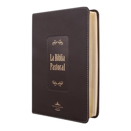 [SBM6231] Biblia Pastoral Reina Valera 1960 Mediana Letra Grande Imitación Piel Café [RVR065cLG]
