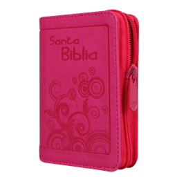 [SBM5556] Biblia Reina Valera 1960 Mini-Bolsillo Letra Chica Imitación Piel Fucsia Cierre [RVR016ZPJR]