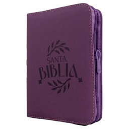 [SBM5848] Biblia Reina Valera 1960 Chica Letra Chica Imitación piel Uva Código QR