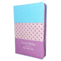 [CLC6521] Biblia RVR60 065LG CZTI Tricolor Azul/Rosa/Lila